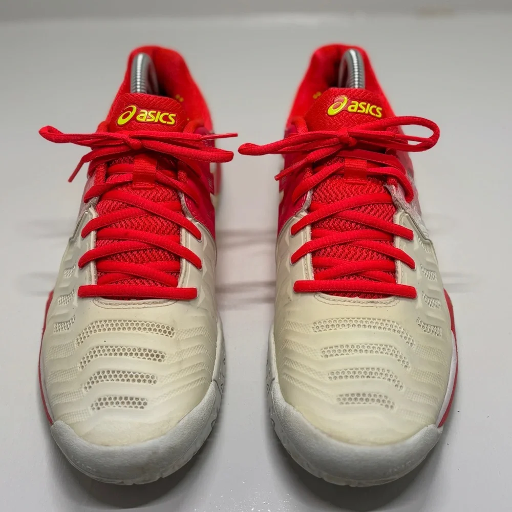 ASICS Gel-Resolution 7 Women’s 9.5 Tennis Shoes Red Pink White Athletic Sneakers - Picture 4 of 13